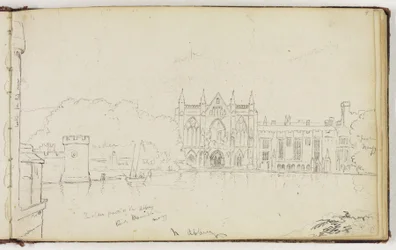 Abbaye de Newstead, Nottinghamshire, Angleterre, vers 1830